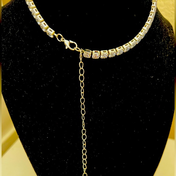 Rhinestone Diamonds Tennis necklace choker - Picture 3 of 5
